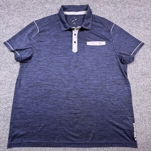 HEAD Mens Performance Polo Shirt XXL Navy Blue Heather Athletic Tennis